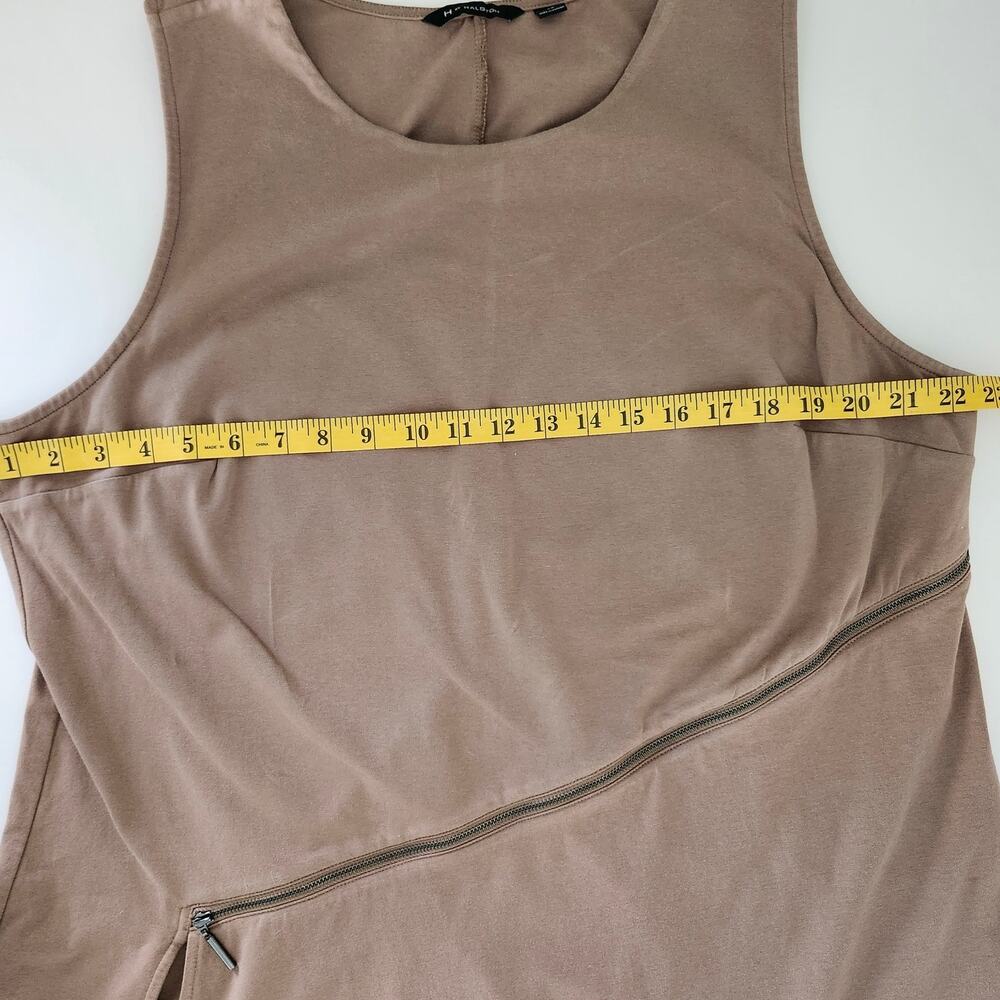 H by Halston Taupe Lagenlook Asymmetrical Tunic Top Size X-Large - Picture 8 of 10